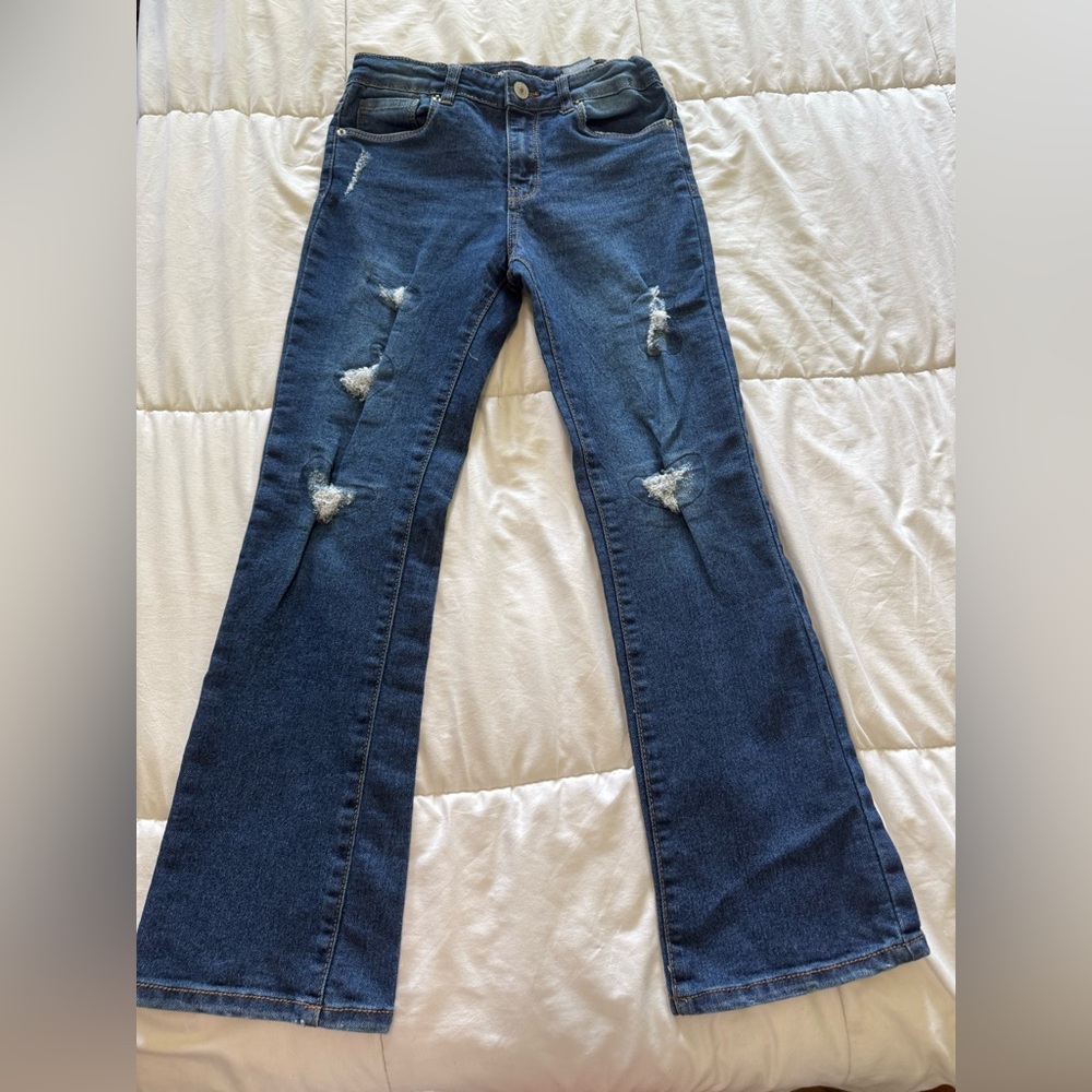 Hudson Jeans Indigo Flare with Ripped Accents